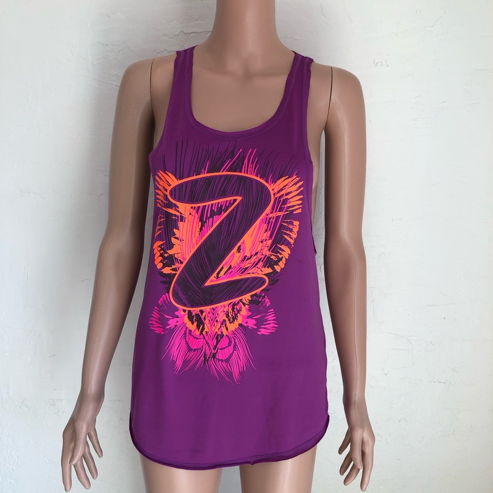 Zumba Wear Purple Tank-Top Activewear Dance Sleeveless Shirt Women’s Size XS
